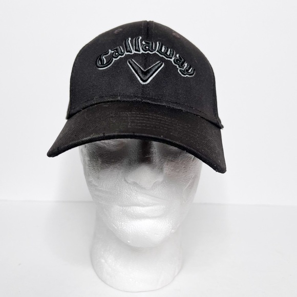 Callaway Black Fittef Golf Baseball Hat Cap Size S/M Men’s - Picture 1 of 4